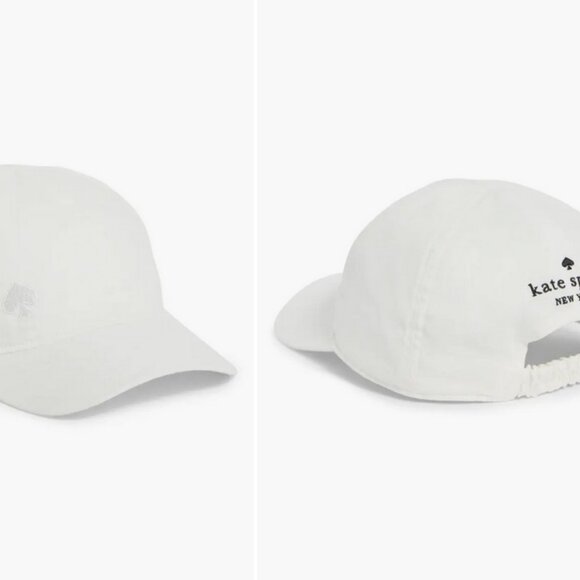 Kate Spade Linen Baseball Cap in Cream, One Size, NWT - Picture 1 of 3